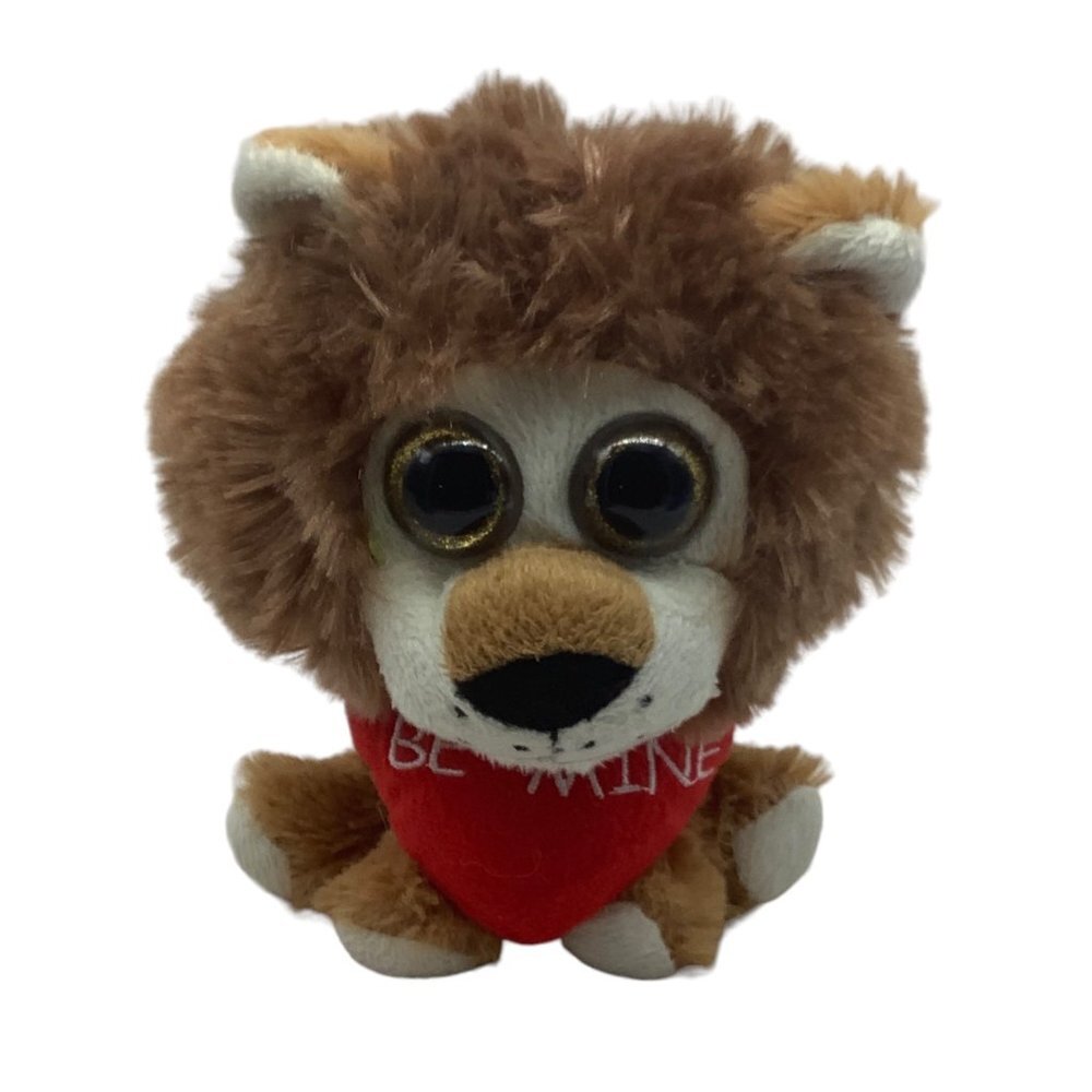 Valentine's Day Lion Be Mine Heart Romance Romantic Plush Stuffed Animal 7 Inch